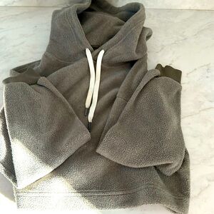 Cropped Fleece Hoodie